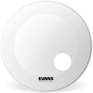 Evans EQ3 Resonant Coated White Bass Drum Head, 18